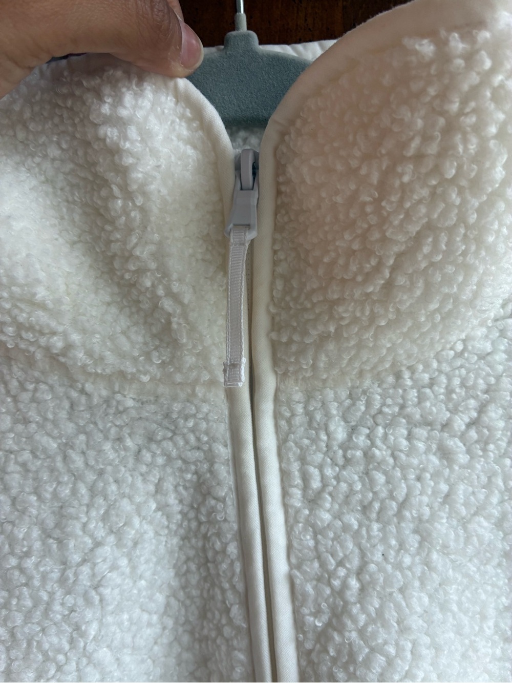 Old Navy Cloud 94 Sherpa Quarter Zip Pullover White Cozy Fleece Medium - Picture 4 of 10
